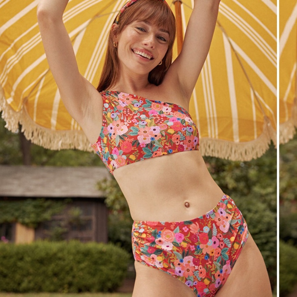 Summersalt Bikini Swim Set Garden Party Chili Oil